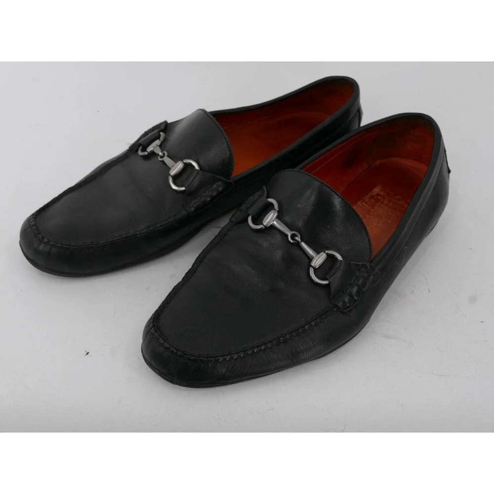 Peter Millar Loafers Black Leather Bit Slip On Casual Men's Size 10.5 MC0040